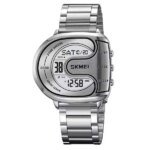 SKMEI 2298 Digital Stainless Steel (Metal) Luminous Men’s Watch  (Silver Colour)  - Image 5