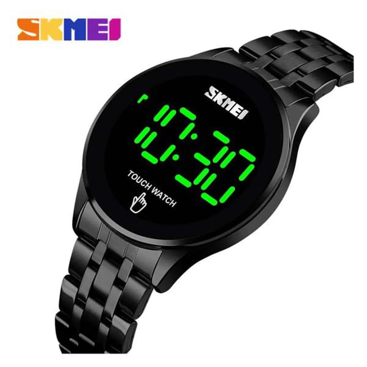 Skmei-1579-Touch-Screen-Led-Digital-Watch-Luxury-Stainless-Steel-Men-Black-Watches-Watch-1 Skmei 1579 Touch Screen Led Digital Watch Luxury Stainless Steel Men Black Watches - Watch - Image 1