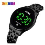 Skmei 1579 Touch Screen Led Digital Watch Luxury Stainless Steel Men Black Watches - Watch - Image 2