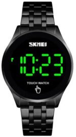 Skmei 1579 Touch Screen Led Digital Watch Luxury Stainless Steel Men Black Watches - Watch - Image 3