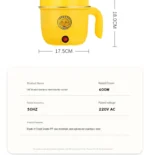 Small Yellow Duck Mini Non-Stick Electric Cooking Pot - Image 5