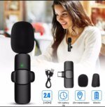 Smart Vlogger's Combo: K8 Wireless Microphone, Q07 Bluetooth Selfie Stick & 360° Rotating Phone Stand - Image 3