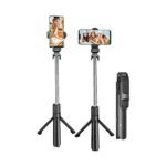 Smart Vlogger's Combo: K8 Wireless Microphone, Q07 Bluetooth Selfie Stick & 360° Rotating Phone Stand - Image 6