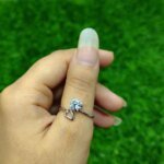 Spinning Heartstone Adjustable Ring