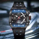 TISSELLY model 6623-impermeável Tonneau Quartz Relogios para Homens, Tonneau Aço, Alta Qualidade, China Fábrica, Preço de Atacado - Image 3