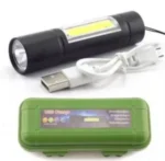 USB Charging Powerful Flashlight 3800LM XPE COB LED Flash Light Torch Lamp+Battery+Box - Image 3