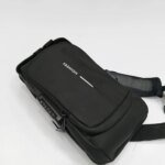 USB charging sport sling Anti-theft shoulder bag (Black) - Image 10