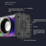 V8 Transparent Mechanical TWS Subwoofer Wireless Bluetooth Speaker - Image 5