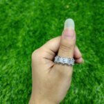 Vintage Oval Crystal Eternity Ring - Image 5