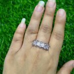 Vintage Oval Crystal Eternity Ring - Image 6