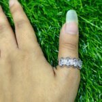 Vintage Oval Crystal Eternity Ring - Image 8