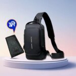 (Wallet ফ্রি) shoulder bag With Lock - Black - Image 2