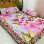 Water Proof China Premium 3D Design Bed Sheet King Size (7.8ft/6.8ft )