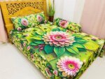 Water Proof China Premium 3D Design Bed Sheet King Size (7.8ft/6.8ft)