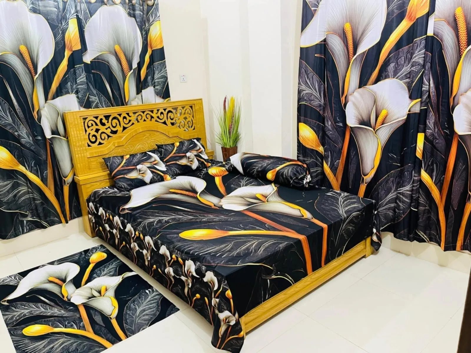 Water-Proof-China-Premium-3D-Design-Bed-Sheet-King-Size-7.8ft6.8ft-2 Water Proof China Premium 3D Design Bed Sheet King Size (7.8ft/6.8ft) - Image 1