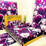 Water Proof China Premium 3D Design Bed Sheet King Size (7.8ft/6.8ft )