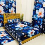 Water Proof China Premium 3D Design Bed Sheet King Size (7.8ft/6.8ft )