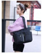 Women Casual Large Capacity Waterproof Oxford Cloth Bag (Dark Blue) - Image 5