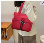 Women Casual Large Capacity Waterproof Oxford Cloth Bag (maroon) - Image 4