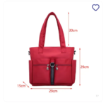 Women Casual Large Capacity Waterproof Oxford Cloth Bag (maroon) - Image 6