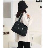 Women's Handbag Solid (black) - Image 5