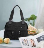 Women's Handbag Solid (black) - Image 6