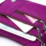Women’s Nylon Waterproof Large Capacity Crossbody Bag (Purple) - Image 3
