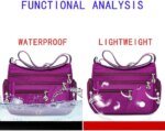 Women’s Nylon Waterproof Large Capacity Crossbody Bag (Purple) - Image 5