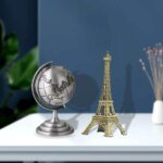 World Map 3D Rotating Glove Decoration Gift-Silver  & Eiffel Tower Metal Showpiece Decoration Gift - Image 2