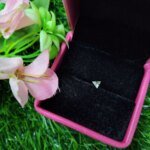 tiny crystal triangle earrings | - Image 2