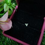 tiny crystal triangle earrings | - Image 3