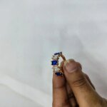 vibrant gold ring adorned with colorful gemstones, - Image 4