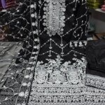 অর্গাঞ্জা ফেব্রিক্স এর চমৎকার থ্রি-পিস সেট - লাক্সারি পার্টি কালেকশন