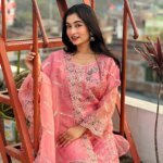 জর্জেট গর্জাস এমব্রয়ডারি থ্রি-পিস সেট - লাক্সারি পার্টি কালেকশন