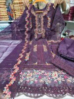 এমব্রয়ডারি থ্রি-পিস সেট - লাক্সারি পার্টি কালেকশন - Image 2