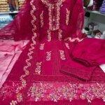 এমব্রয়ডারি থ্রি-পিস সেট - লাক্সারি পার্টি কালেকশন