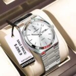 POEDAGAR 930 Men's New Luxury Luminous Date Week Stainless Steel Quartz Watch For Men - Image 2