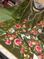 Premium Micro Silk Digital Print & Karchupi Work 3 Piece Dress for Women | Luxury Boutique Salwar Kameez Set with Dupatta - Image 3