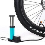 Mini Portable Bike, Bicycle Tire Hand Foot Activated Floor Pump with Presta Schrader Dunlop Valves Extra Valve and Gas Needle