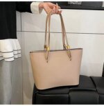 Minimalist Large Tote Bag for Women – Elegant Leather Shoulder Handbag for Work, Office & Everyday Use in Black, Beige & Cream - Image 10