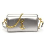 Luxury Patent Leather Chain Clutch Bag for Women – Elegant Mini Shoulder Crossbody Purse with Gold Chain Strap in White,Silver & Pink - Image 7