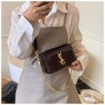 Luxury Patent Leather Chain Clutch Bag for Women – Elegant Mini Shoulder Crossbody Purse with Gold Chain Strap in White,Silver & Pink - Image 9
