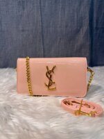 Luxury Patent Leather Chain Clutch Bag for Women – Elegant Mini Shoulder Crossbody Purse with Gold Chain Strap in White,Silver & Pink - Image 2