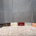 Luxury Patent Leather Chain Clutch Bag for Women – Elegant Mini Shoulder Crossbody Purse with Gold Chain Strap in White,Silver & Pink