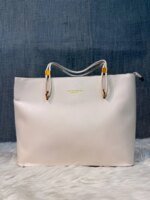 Minimalist Large Tote Bag for Women – Elegant Leather Shoulder Handbag for Work, Office & Everyday Use in Black, Beige & Cream - Image 3