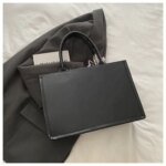 Elegant Floral Pattern Tote Bag with Scarf – Large Capacity Fashion Handbag for Women (Pink, Black, White, Silver) - Image 16