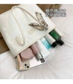 Large Tote Bag with Scarf Detail – Stylish Python Texture Shoulder Bag for Women (Brown, White, Silver, Black) - Image 12