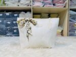 Large Tote Bag with Scarf Detail – Stylish Python Texture Shoulder Bag for Women (Brown, White, Silver, Black) - Image 2