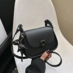 Trendy Mini Crossbody Bag for Women with Silk Scarf – Stylish Flap Shoulder Purse in Cream, Beige & Pink - Image 13