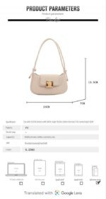 Chic Mini Crossbody Bag for Women – Stylish Leather Shoulder Purse with Gold Clasp in Black, White, Pink, Green & Beige - Image 19